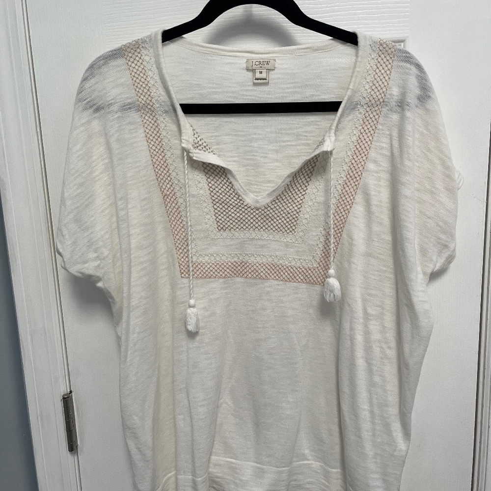 J. Crew short sleeve neck top with strings medium Boho
Casual Cottagecore Summer